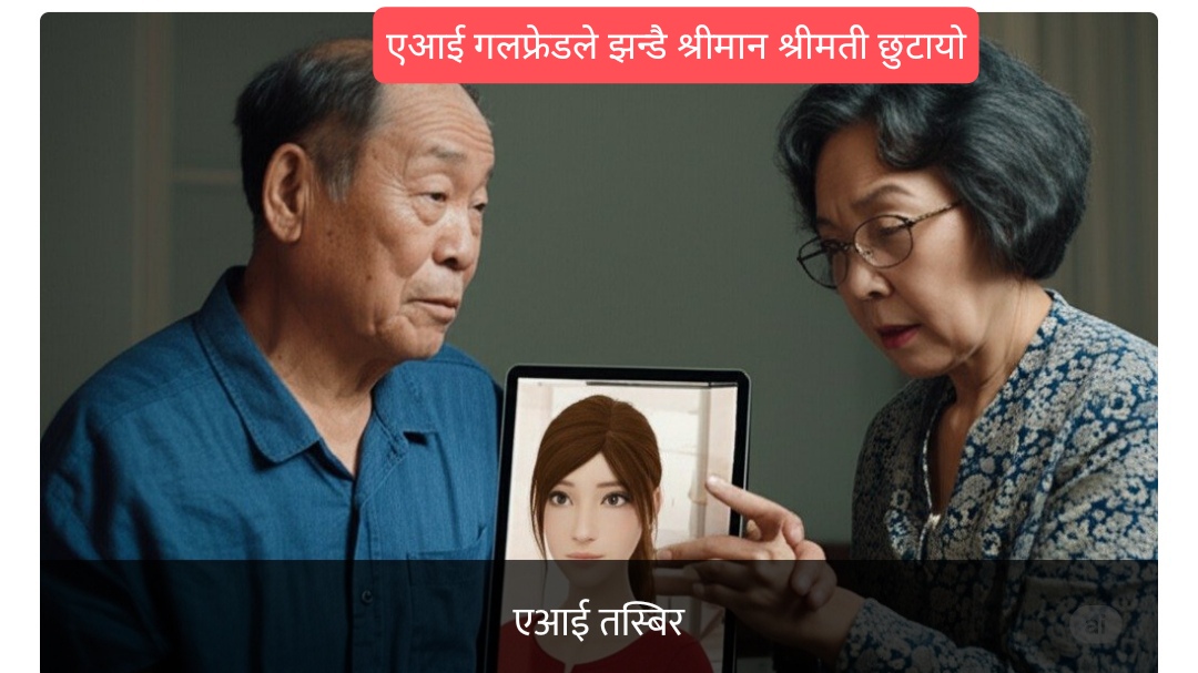 एआईले बनाएको राम्री गर्लफ्रेन्डसंग प्रेम बस्दा श्रीमतीसंग समन्ध बिच्छेद मागे एक पुरुषले